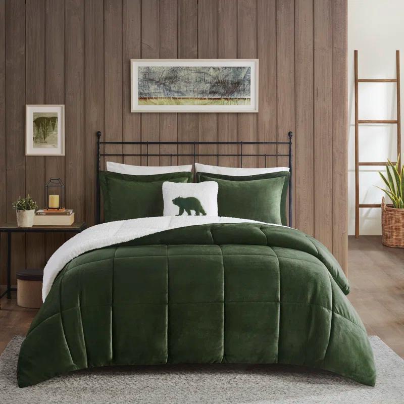 Woolrich alton plush to sherpa down alternative comforter set hot sale